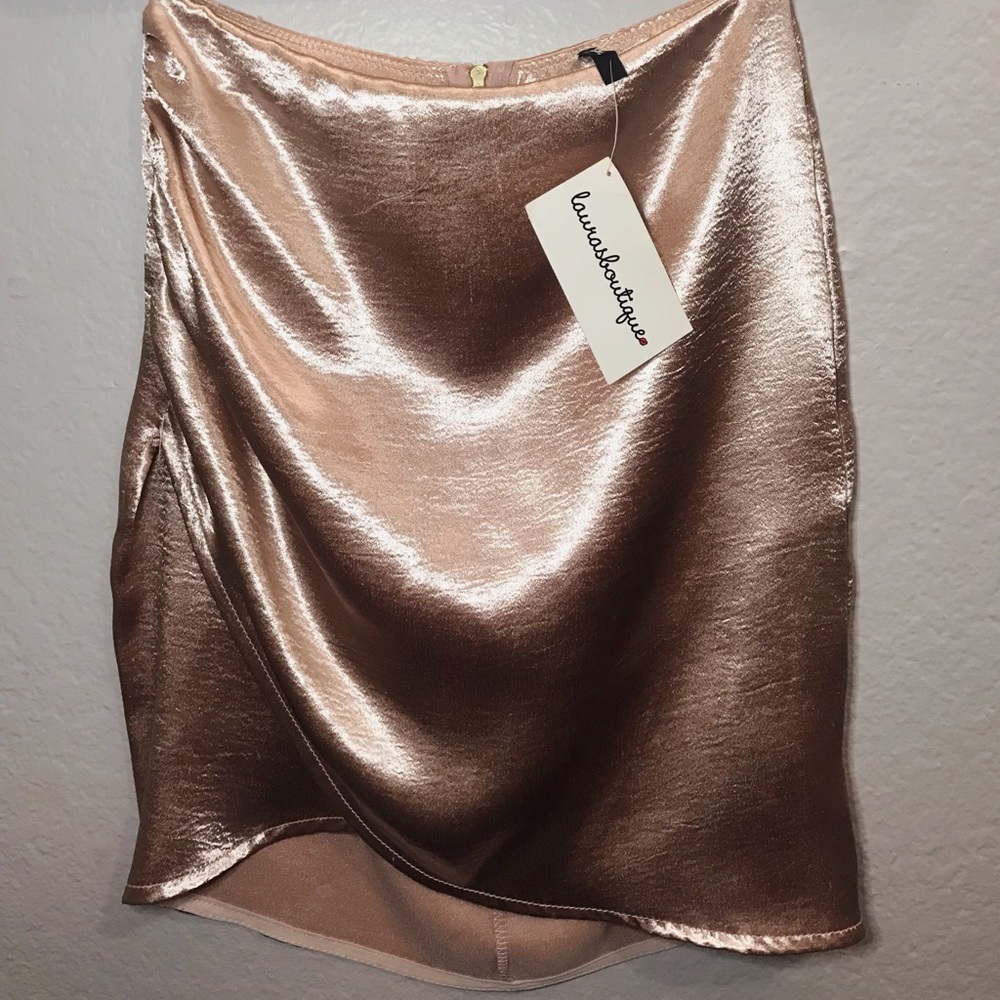 Silk mini skirt